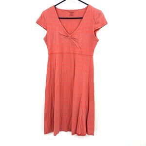 Toad & Co Size Small Dress Pink‎ Short Sleeve Swing Organic Cotton Summer Casual